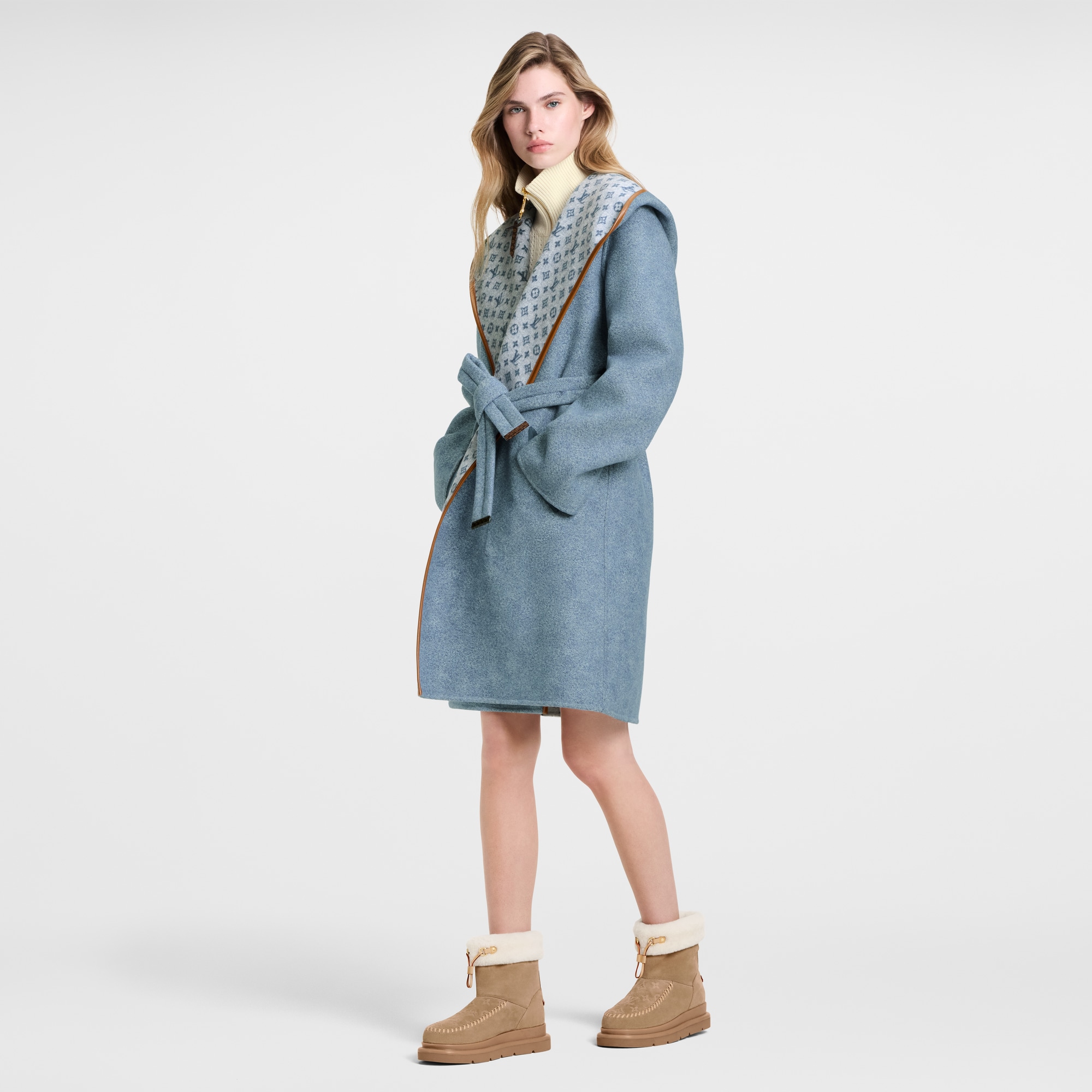 Reversible Signature Hooded Wrap Coat - Women - Ready-to-Wear